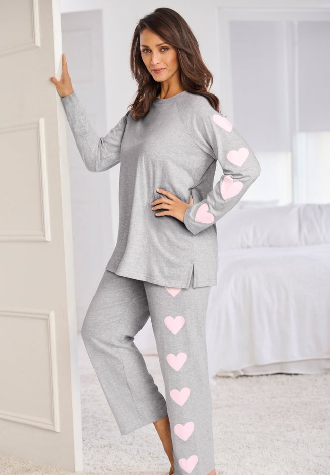 Dreams & Co&reg; Side Print Pajama Set image number 5
