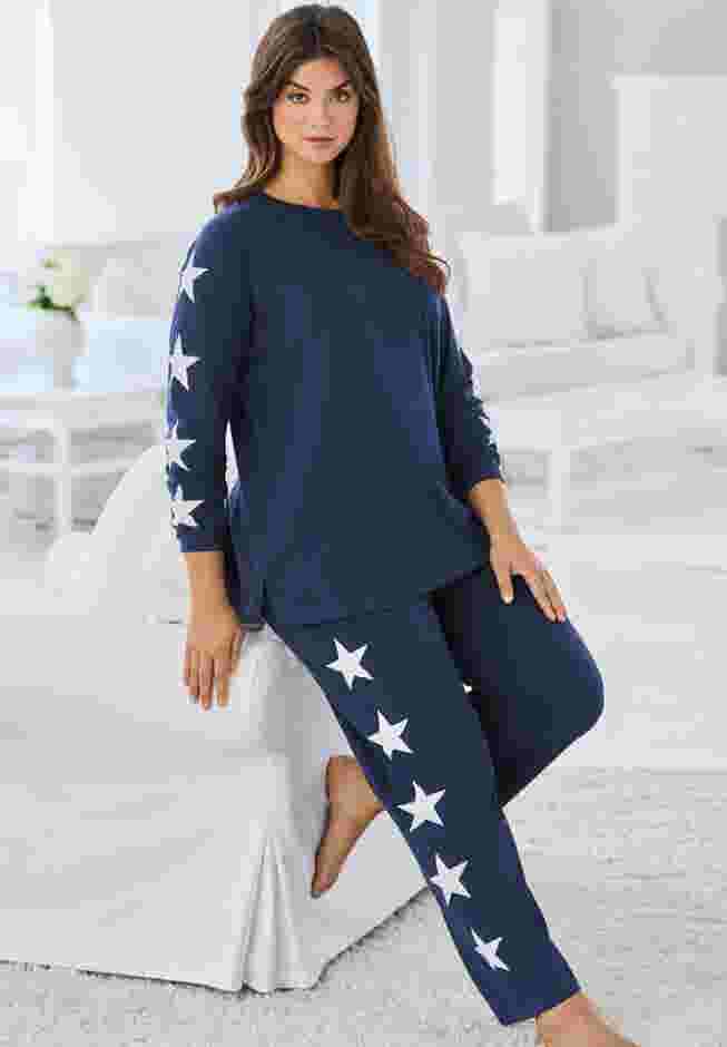 Dreams & Co® Side Print Pajama Set image number 6