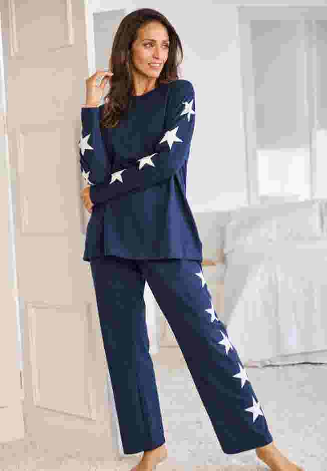 Dreams & Co® Side Print Pajama Set image number 7