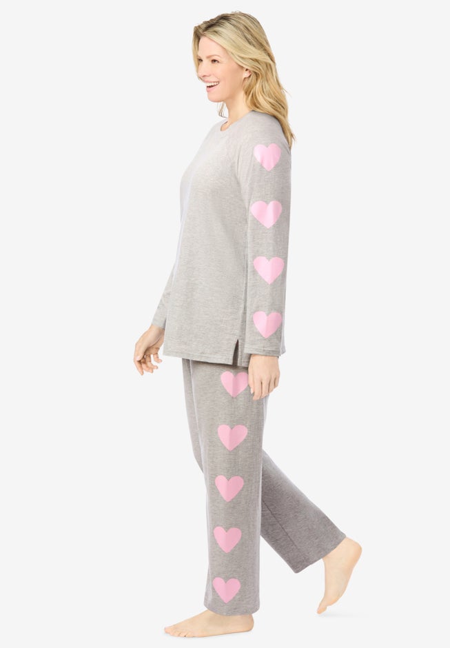 Dreams & Co&reg; Side Print Pajama Set image number 2