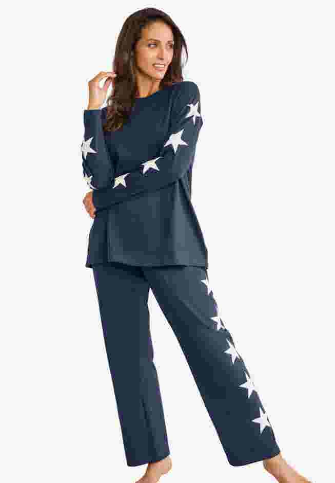 Dreams & Co® Side Print Pajama Set image number 0