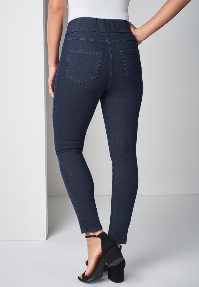Comfort Waist Scalloped Ankle Jean image number 3