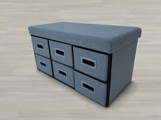 6-Drawer Storage Ottoman image number 0