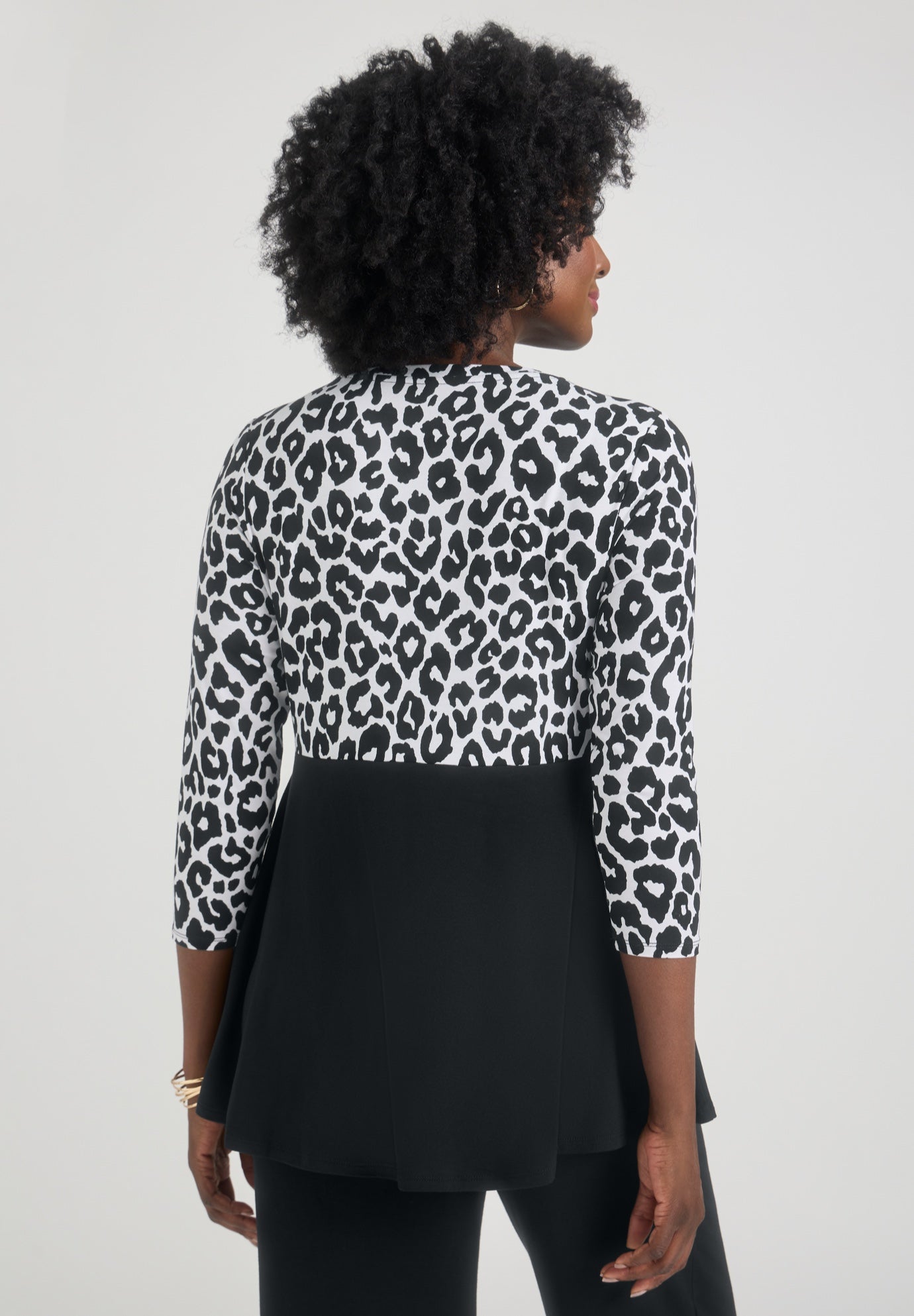 Printed Yoke Trapeze Tee image number 1