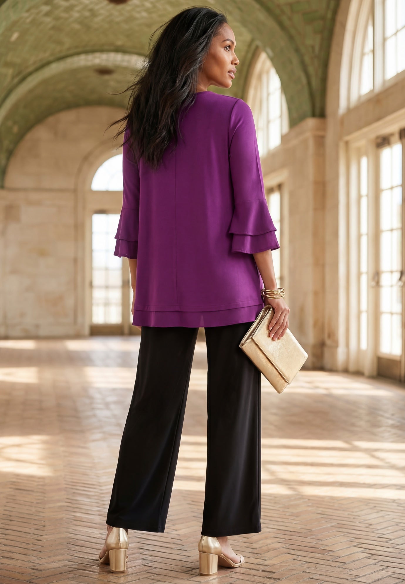 Ruffle Layered Sleeve Top image number 1