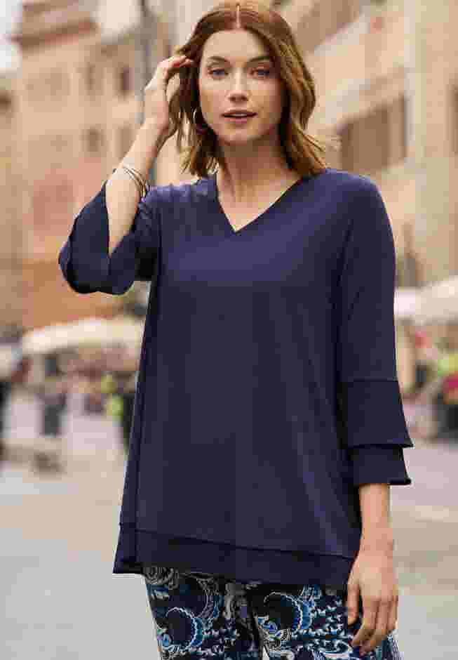 Ruffle Layered Sleeve Top image number 0