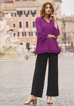 Ruffle Layered Sleeve Top