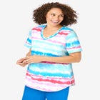 Two-Piece V-Neck Tunic & Capri Set image number null