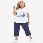 Two-Piece V-Neck Tunic & Capri Set image number null