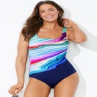 Chlorine Resistant Crossback One Piece Swimsuit image number null