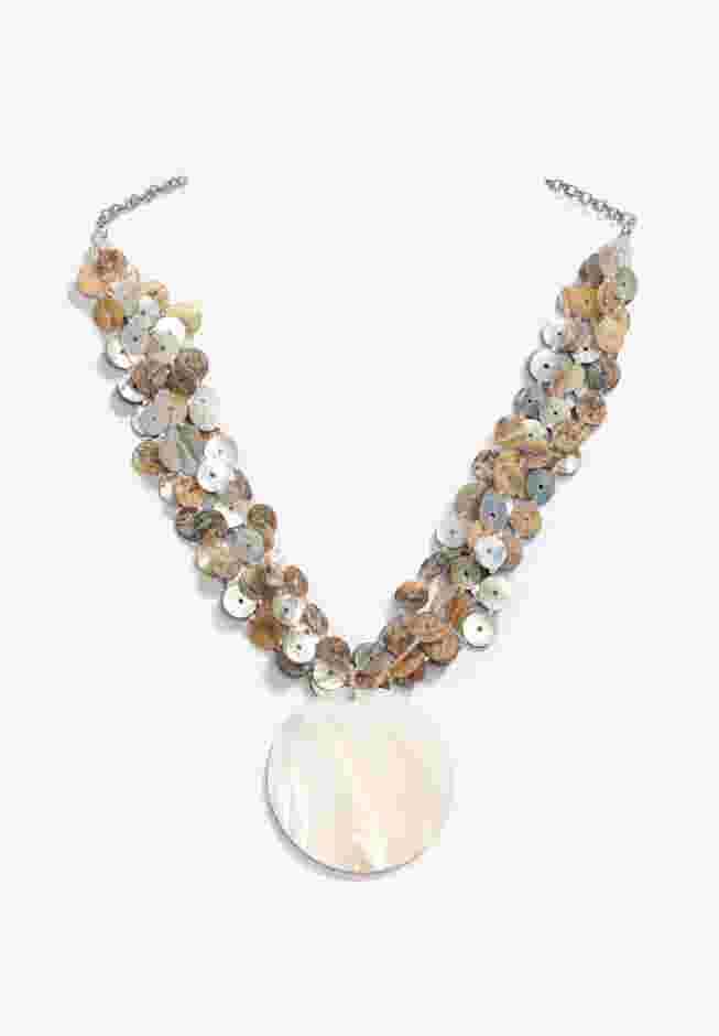 Shell Medallion Necklace image number 1
