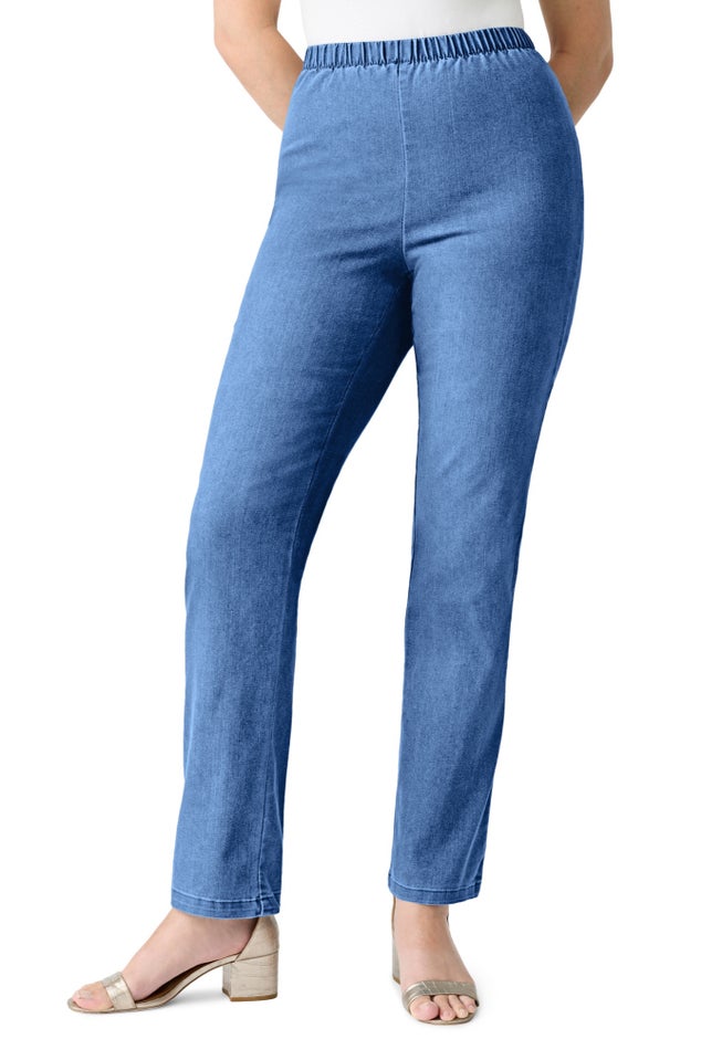 Plus Size Comfort Stretch Straight Leg Jean image number 6
