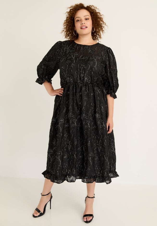 Metallic Jacquard Dress image number 0