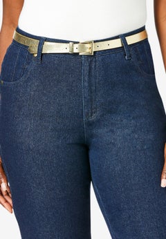 Faux Leather Skinny Belt