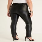 Split-Hem Faux Leather Legging image number null