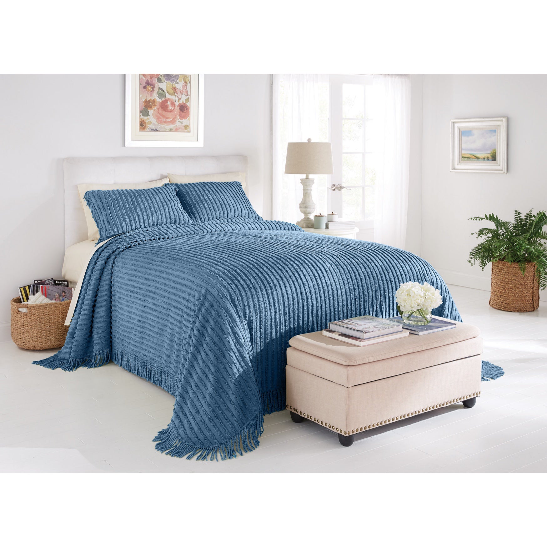 Chenille 100% Cotton Bedspread image number 0