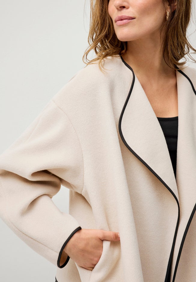 Open Drape Front Boxy Jacket image number null