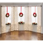 Set Of 3 Cordless Pre-Lit Mini Christmas Wreaths image number null