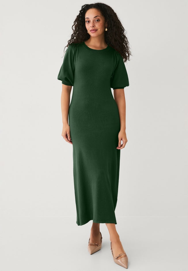 Fine Knit Midi Sweater Dress image number null
