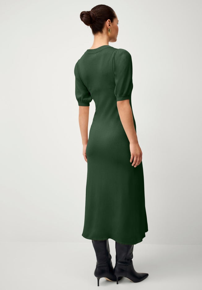 Fine Knit Midi Sweater Dress image number null