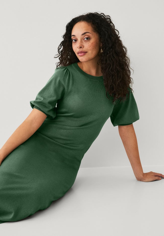 Fine Knit Midi Sweater Dress image number null