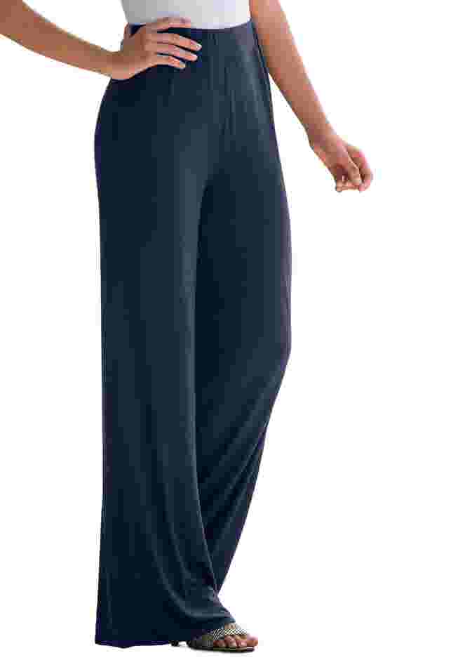 Everyday Stretch Knit Wide Leg Pant image number 4