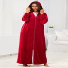 Dreams & Co&reg; Hooded Velour Robe image number null