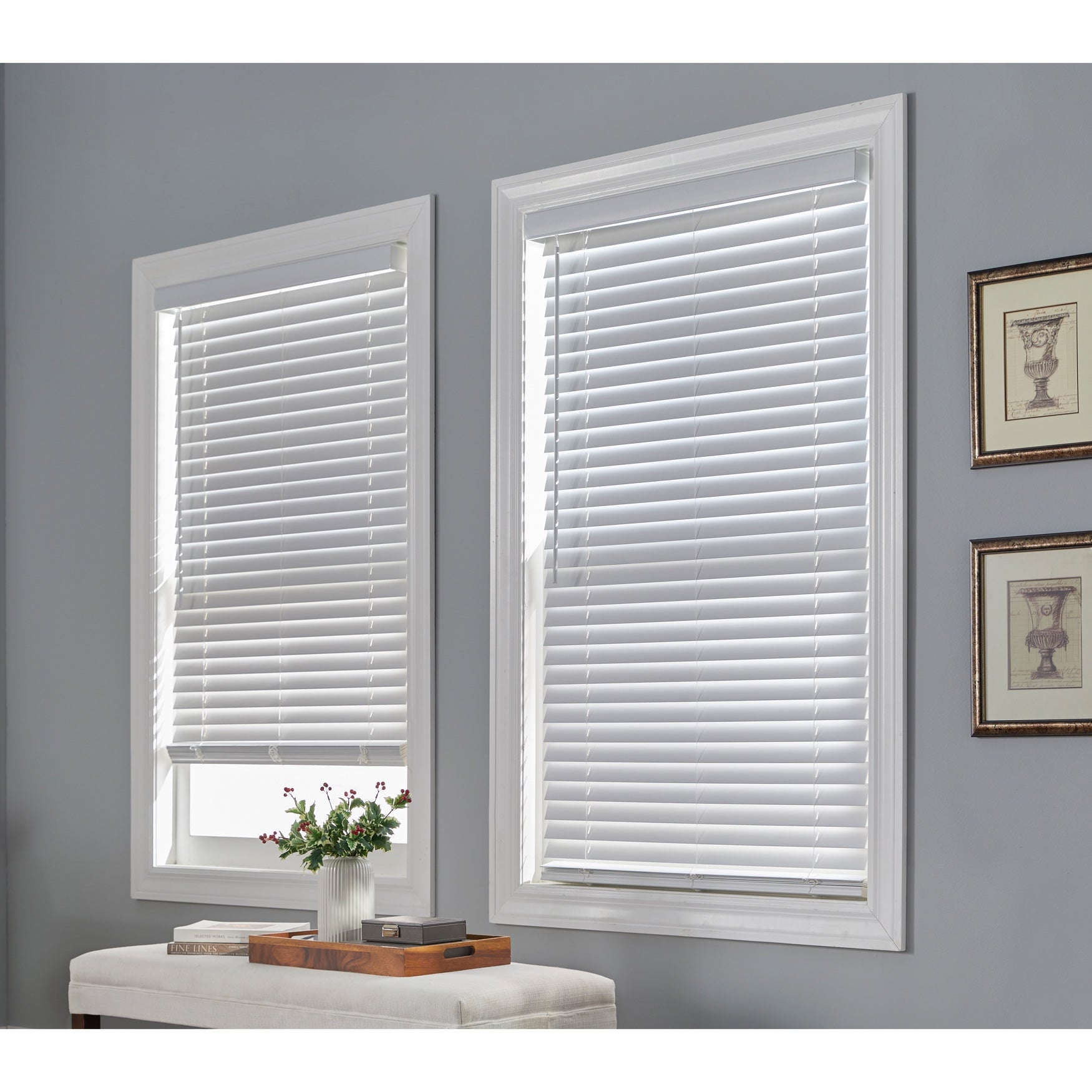 2" Faux Wood Cordless Blinds image number 0