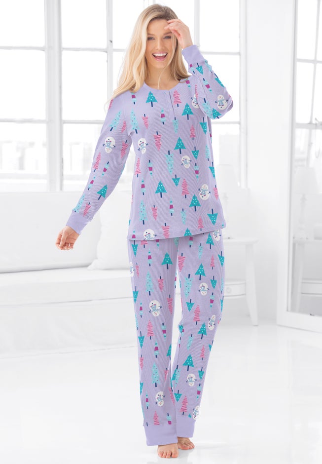 Thermal Henley Pajama Set image number 4