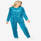 Dreams & Co. ® Velour Pajama with FREE Fuzzy Socks image number null