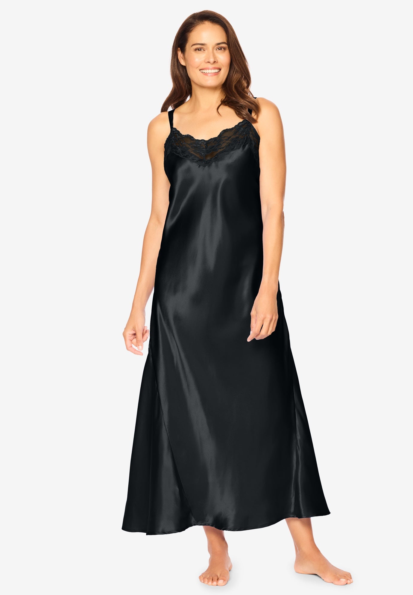 The Luxe Satin Long Peignoir Set image number 3