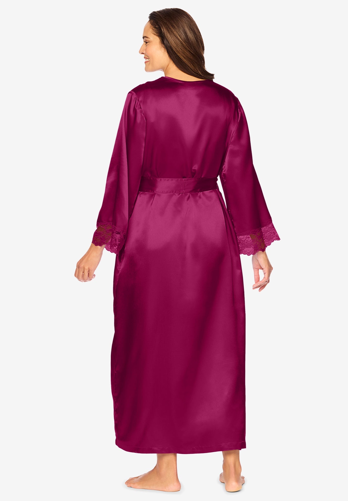 The Luxe Satin Long Peignoir Set image number 1