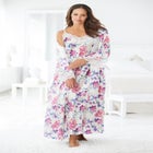 The Luxe Satin Long Peignoir Set image number null