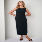 Stretch Crepe Maxi Jacket Dress image number null