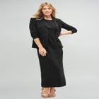 Stretch Crepe Maxi Jacket Dress image number null