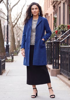 Notch Collar Wool Coat
