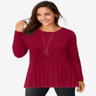 Chevron Fit & Flare Sweater image number null