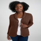 Cable Blazer Sweater image number null