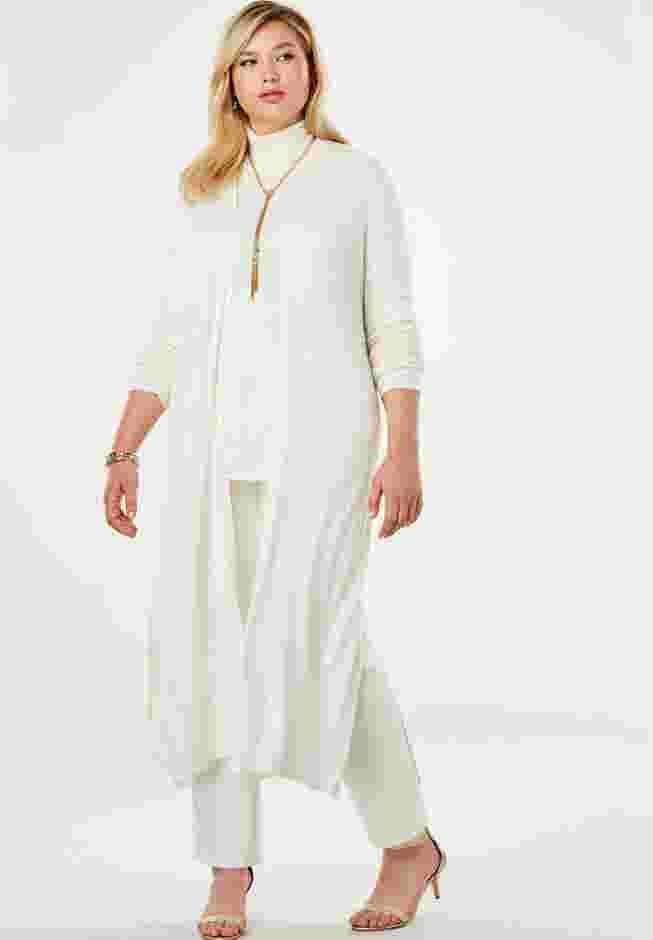 Cotton Cashmere Duster Sweater image number 5