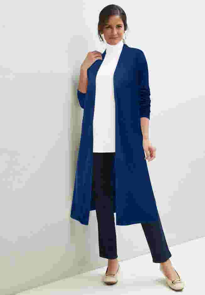 Cotton Cashmere Duster Sweater image number 6