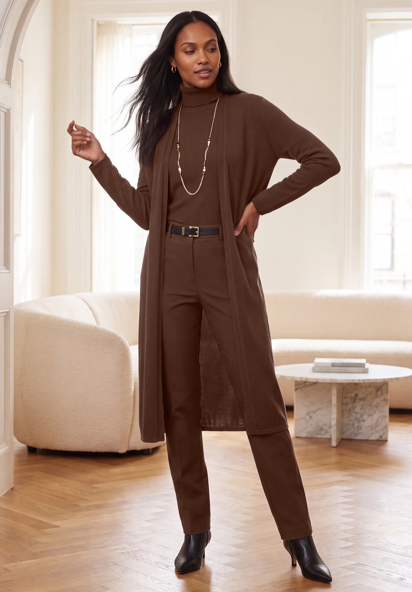 Cotton Cashmere Duster Sweater image number 0