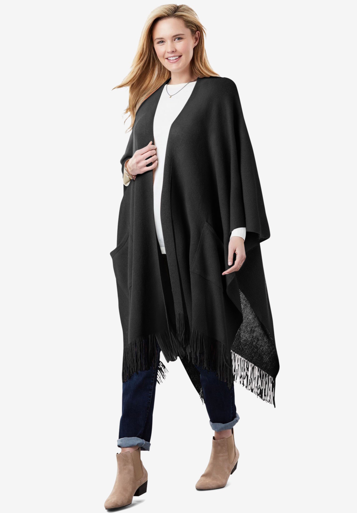 Fringed Cape Sweater image number 0