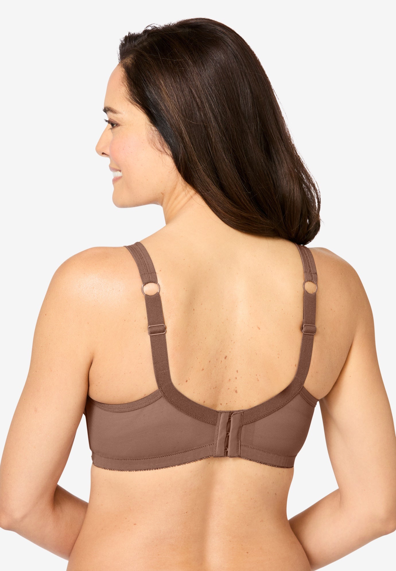 Full Coverage Mesh Side Wire Bra image number 1