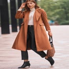 Trapeze Wool-Blend Coat image number null