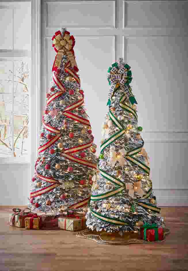 6’ H Pre-Lit Flocked Pop-Up Tree image number 1