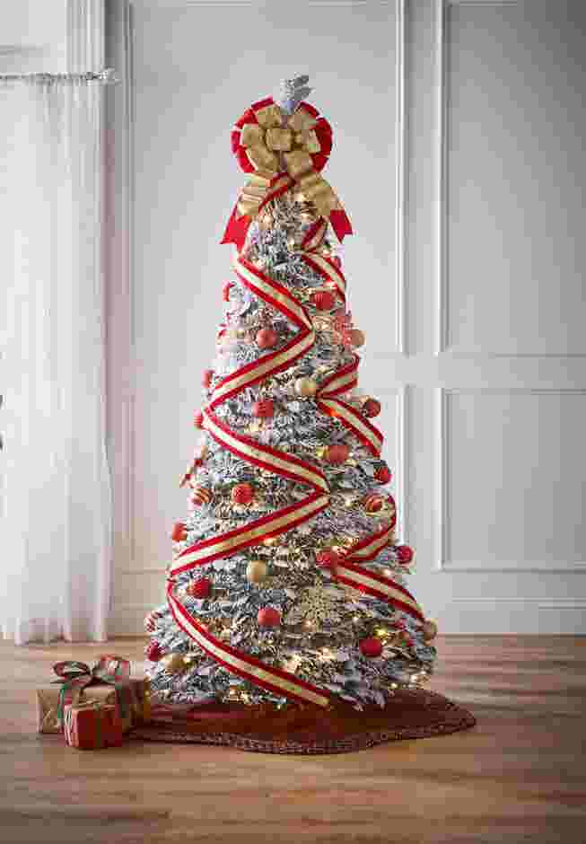 6’ H Pre-Lit Flocked Pop-Up Tree image number 0