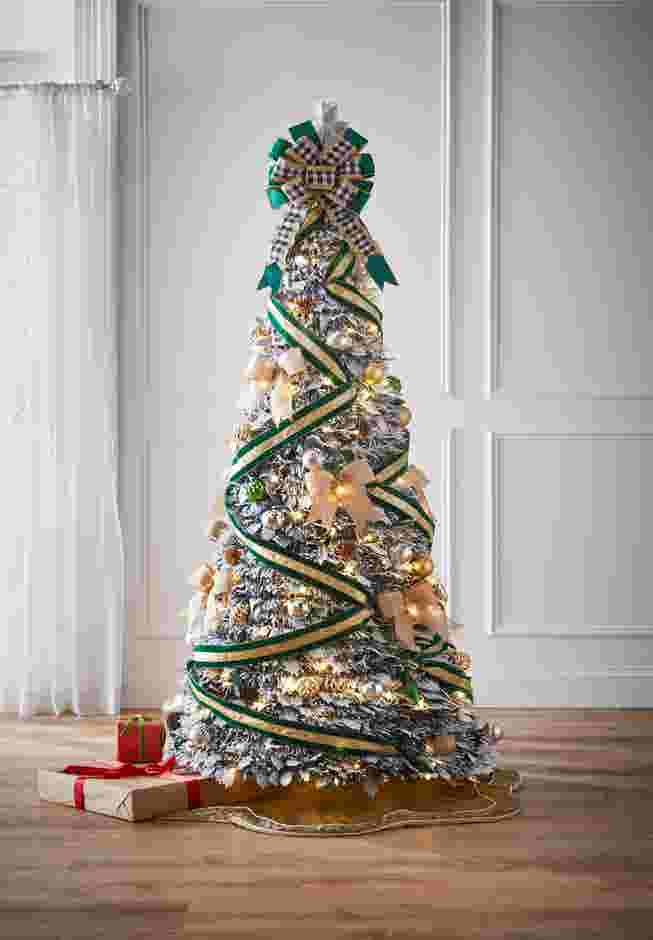 6’ H Pre-Lit Flocked Pop-Up Tree image number 0