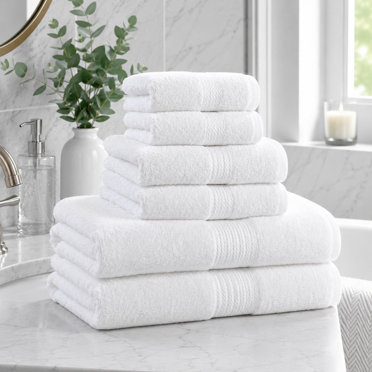 BH Studio 6-Piece 100% Cotton Bath Towel Set, 550 GSM image number 0
