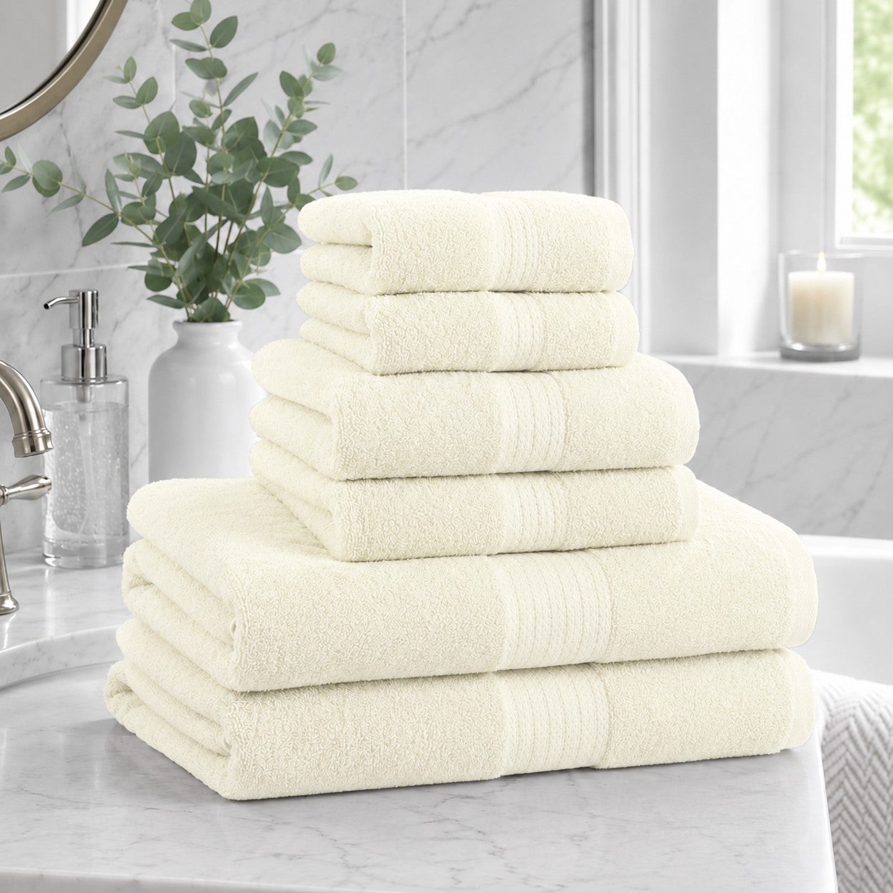 BH Studio 6-Piece 100% Cotton Bath Towel Set, 550 GSM image number 0