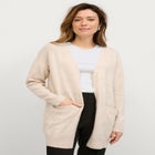Long Open Cardigan With Pockets image number null